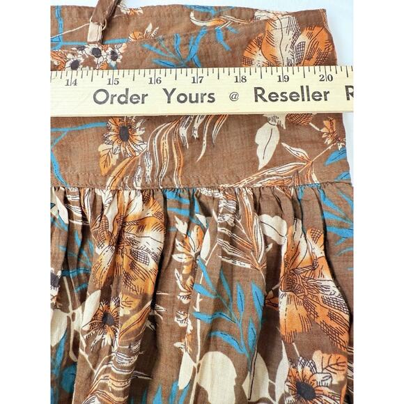 Natural Life Nina Midi Size Large Sleeveless Brown Floral Dress - Picture 7 of 8